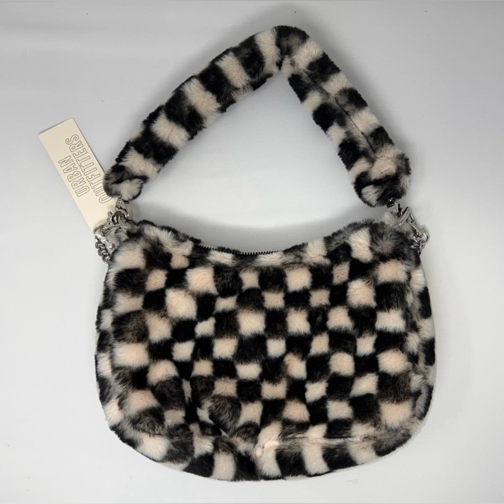 Pearl Chain Fur Baguette Bag - Picture 3 of 6